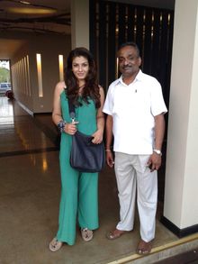 Raveena Tandon and Gamunu Srilal, General Manager of Jetwing Yala