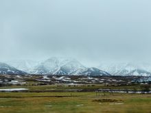 Mountains on drive from Þingvellir to Reykjavík, Iceland