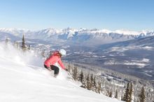 Skiing at Marmot Basin, Jasper