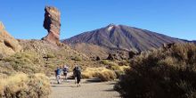 Walkers near Mount Teide, Tenerife, Canary Islands