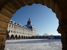 Courtyard Friedenstein Palace in winter