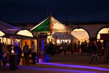 Market atmosphere in courtyard of Friedenstein Palace