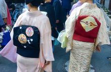 Traditional kimonos in Kyoto.
