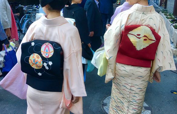 Traditional kimonos in Kyoto.