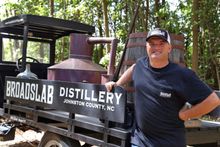 Jeremy Norris, 5th generation moonshiner and owner of Broadslab Distillery in Benson, NC.