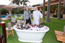 As part of TravMedia’s IMM event, Sheraton Grand Macao Hotel, Cotai Central, hosted a Macanese-themed lunch buffet and Four Seasons Hotel Macao hosted the poolside closing party.
