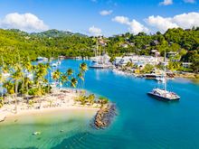 Marigot Bay St Lucia, described as 
