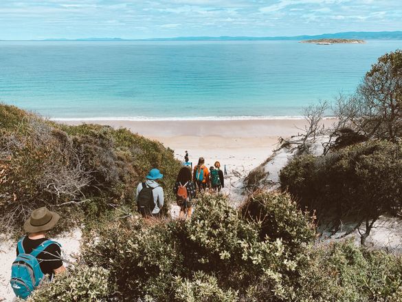 Freycinet Walking Tour - Walking onto Hazards Beach