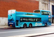 Maldives advertising on an Original Tour bus in London.