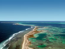 Aerial view of Abrolhos Islands