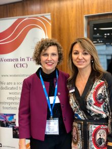 Alessandra Alonso with Holly Addison, Principal at Odgers Berndtson in London.