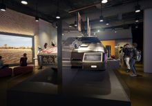 ACMI new exhibition render half Mad Max car half Bush Mechanics car