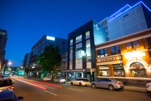 Hobart Central YHA by night