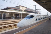 High speed train travel in China