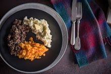 A famous Burns Supper of haggis, neeps and tatties