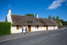 The birthplace in 1759 of the poet Robert Burns and now a museum In Alloway