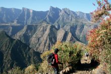Trekking in the Simien Mountains, Ethiopia