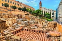 Ruins of the Roman baths of Berytus, Lebanon