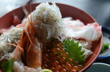 Whitebait sashimi rice bowl at Enoshima Island