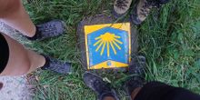 Walkers on the Camino de Santiago