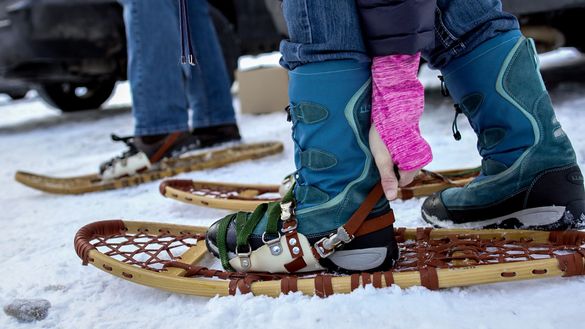 Strap on snowshoes and hit the trails at Ludington State Park