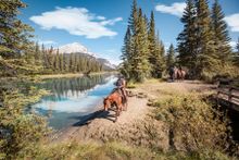 Horse riding in Banff National Park, Alberta