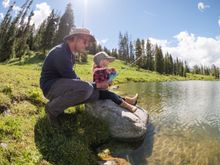 Trout fishing, Nine Quarter Circle Ranch, Montana