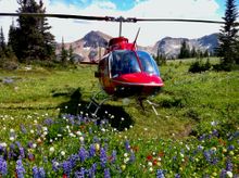 Helicopter safaris, Siwash Lake Luxury Guest Ranch, British Columbia
