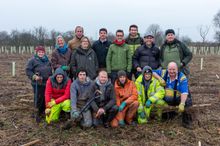 Woodland Trust - Sian Atkinson, Ben Jackson, Steppes Travel and contractors Thorpe Trees