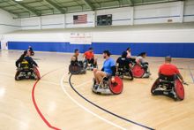 Navy Wounded Warriors athletes compete in wheelchair rugby