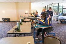 Navy Wounded Warriors athletes practice for shooting competition