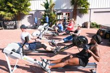 Navy Wounded Warriors athletes practice for rowing competition