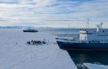 Spirit of Enderby & Akademik Shokalskiy meet in Antarctica's Ross Sea