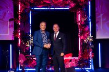 David Hay – Mercure Kingfisher Bay Resort K'gari accepting General Manager of the Year award with Simon McGrath Accor