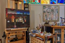 Artist Leon Pericles' studio