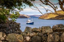 MV Monadhliath at anchor in Loch Shell, Isle of Lewis