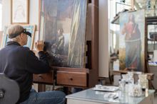 Restoration of Vermeer painting, Old Masters Picture Gallery, Dresden