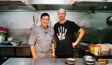 Wayne Liew and Brent Savage at Keng Eng Kee