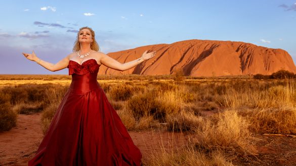Opera Australia's Angela Hogan at Uluru Opera Australia's Angela Hogan at Uluru