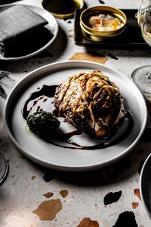 Salt Baked Cabbage