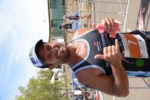 Bondi Lifeguard Corey Oliver gives the Dirt n Dust Festival two thumbs up