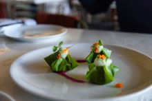 Alibi’s Kimchi Dumplings will boast a vibrant coconut and coriander casing packed with red cabbage and served with ginger foam.
