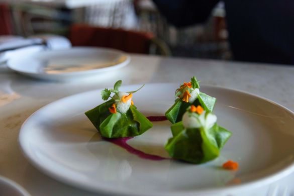 Alibi’s Kimchi Dumplings will boast a vibrant coconut and coriander casing packed with red cabbage and served with ginger foam.