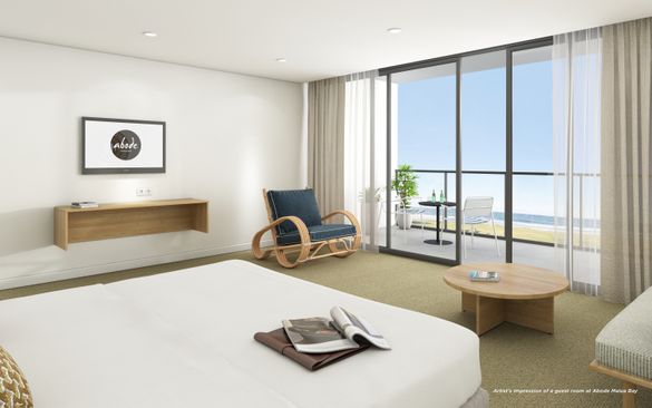 Artist's impression of a guest room at Abode Malua Bay Artist's impression of a guest room at Abode Malua Bay