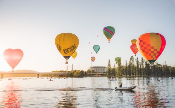 Balloons over Lake Burley Griffin
