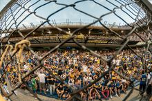 Estadio Boca Juniors La Bombonera Hinchada supporters at Boca Juniors' stadium
