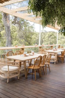 Deck dining, Meelup Farmhouse