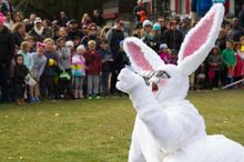 Thredbo Easter Bunny in action at Australia's highest Easter Egg Hunt!