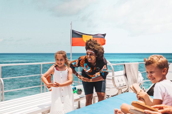 Connect with ancient wisdom in Cairns & Great Barrier Reef on Dreamtime Dive & Snorkel.