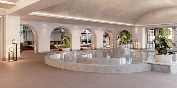 Indoor pool at the new-look Athenaeum Spa